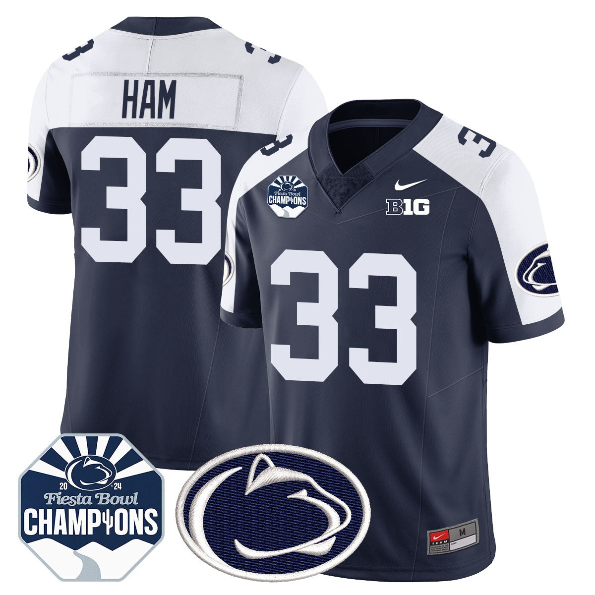 Penn State Nittany Lions 2024 Fiesta Bowl Champions Jersey - All Stitched