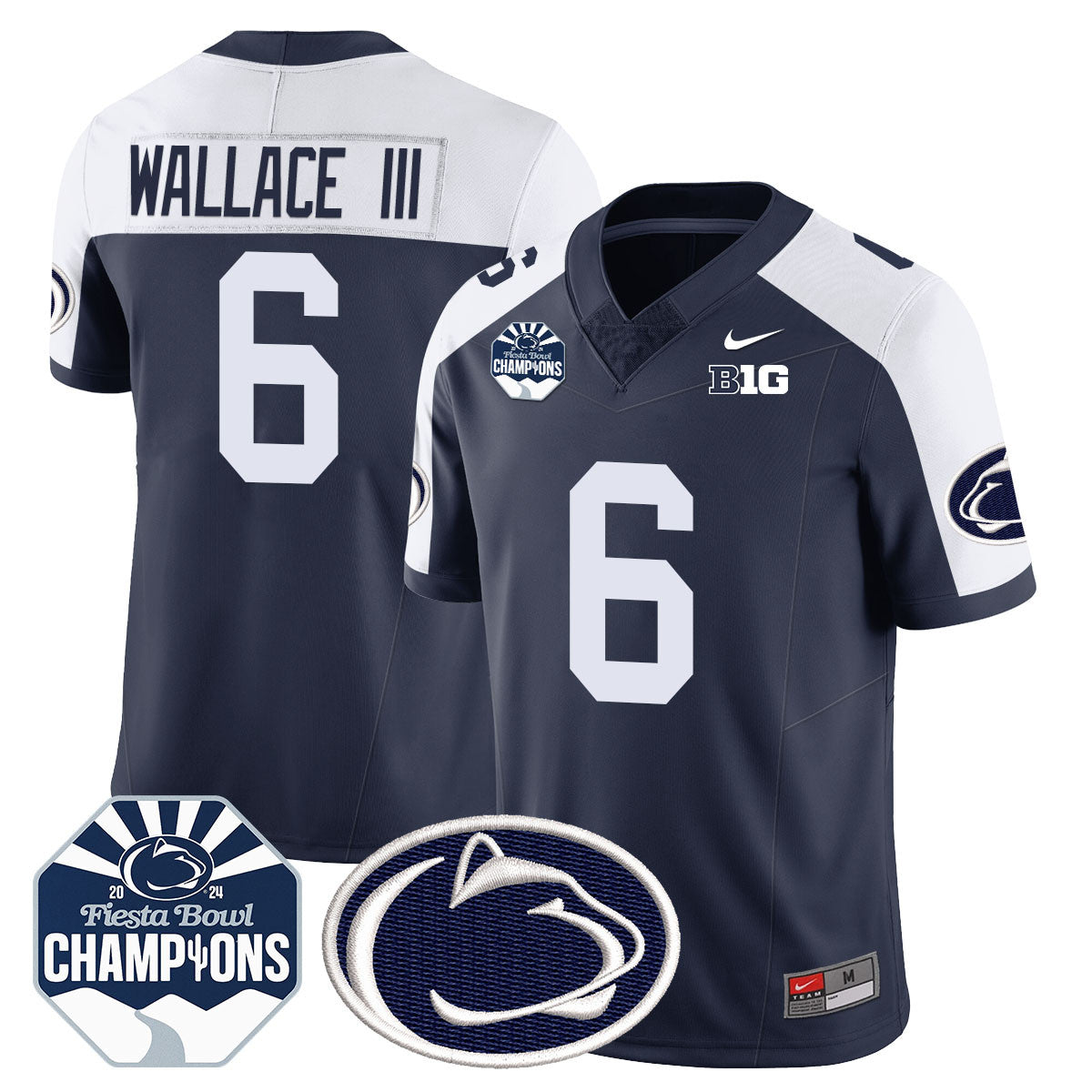 Penn State Nittany Lions 2024 Fiesta Bowl Champions Jersey - All Stitched
