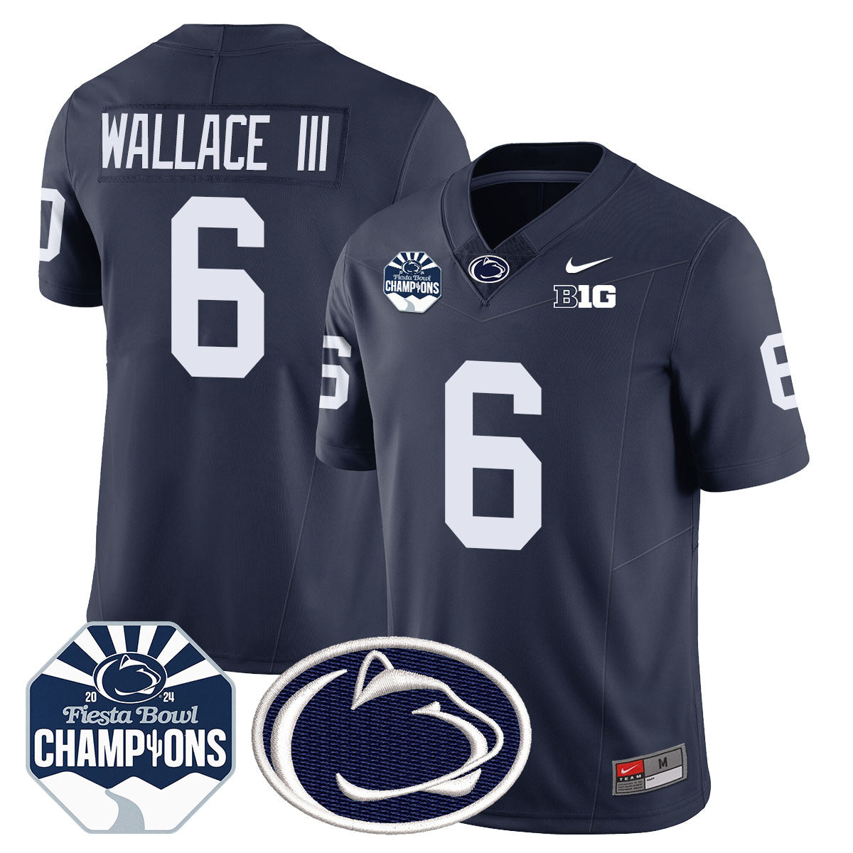 Penn State Nittany Lions 2024 Fiesta Bowl Champions Jersey - All Stitched