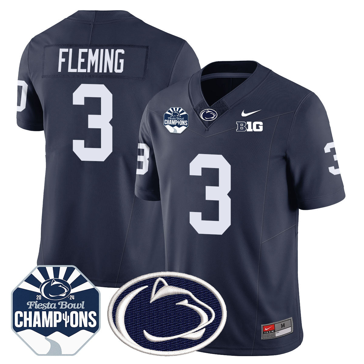 Penn State Nittany Lions 2024 Fiesta Bowl Champions Jersey - All Stitched
