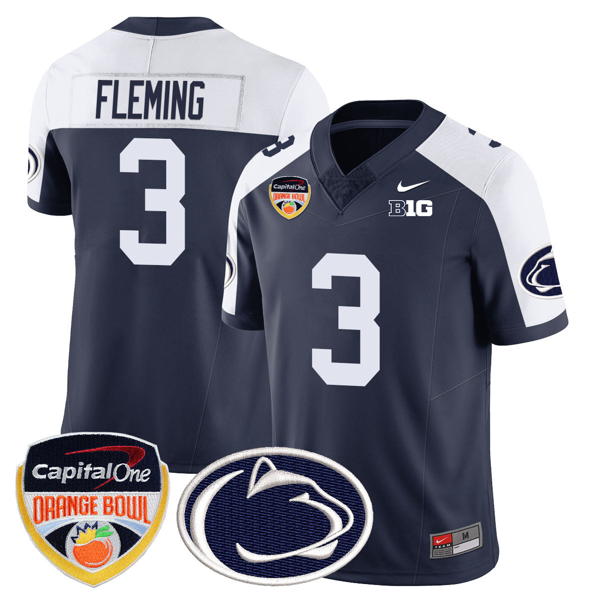 Men's Penn State Nittany Lions 2024 Orange Bowl Jersey - All Stitched