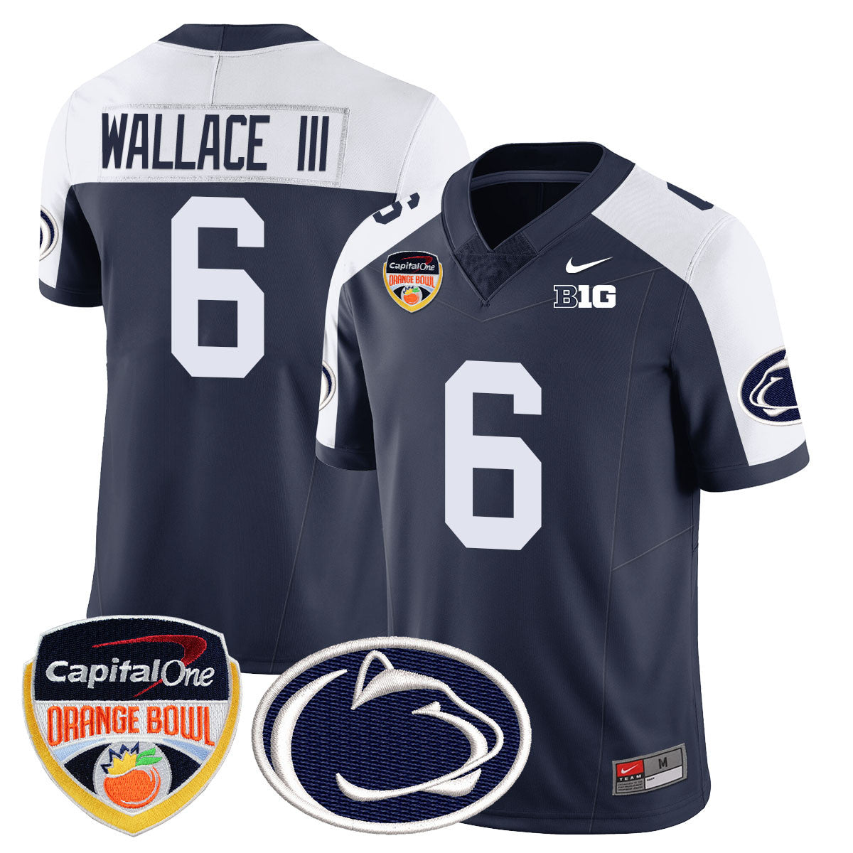 Men's Penn State Nittany Lions 2024 Orange Bowl Jersey - All Stitched