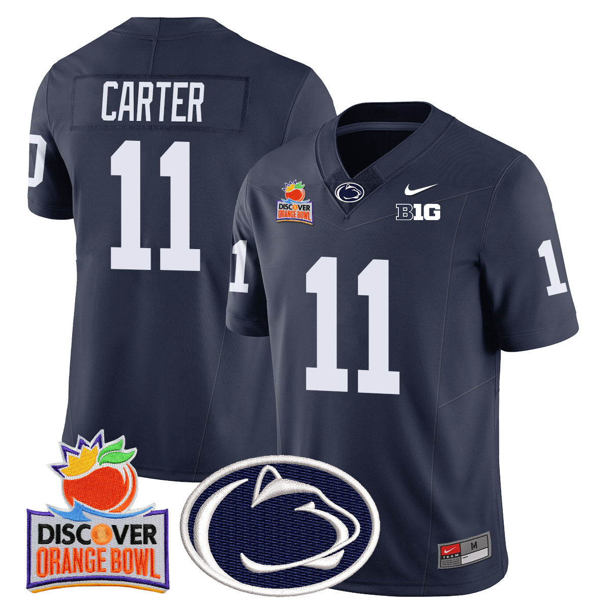 Men's Penn State Nittany Lions 2024 Orange Bowl Jersey N1 - All Stitched
