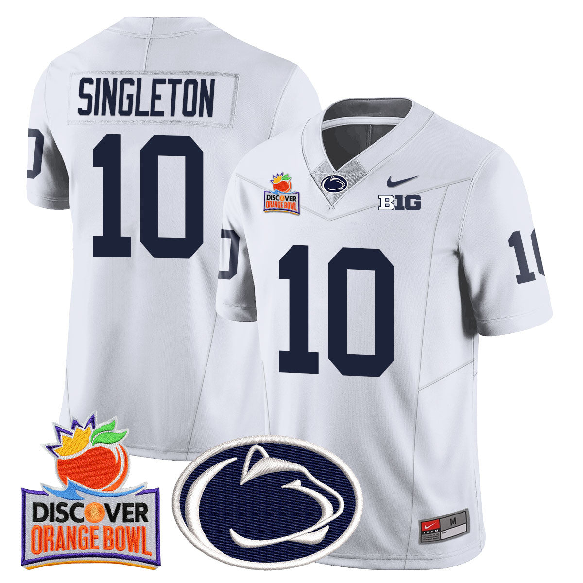 Men's Penn State Nittany Lions 2024 Orange Bowl Jersey N1 - All Stitched