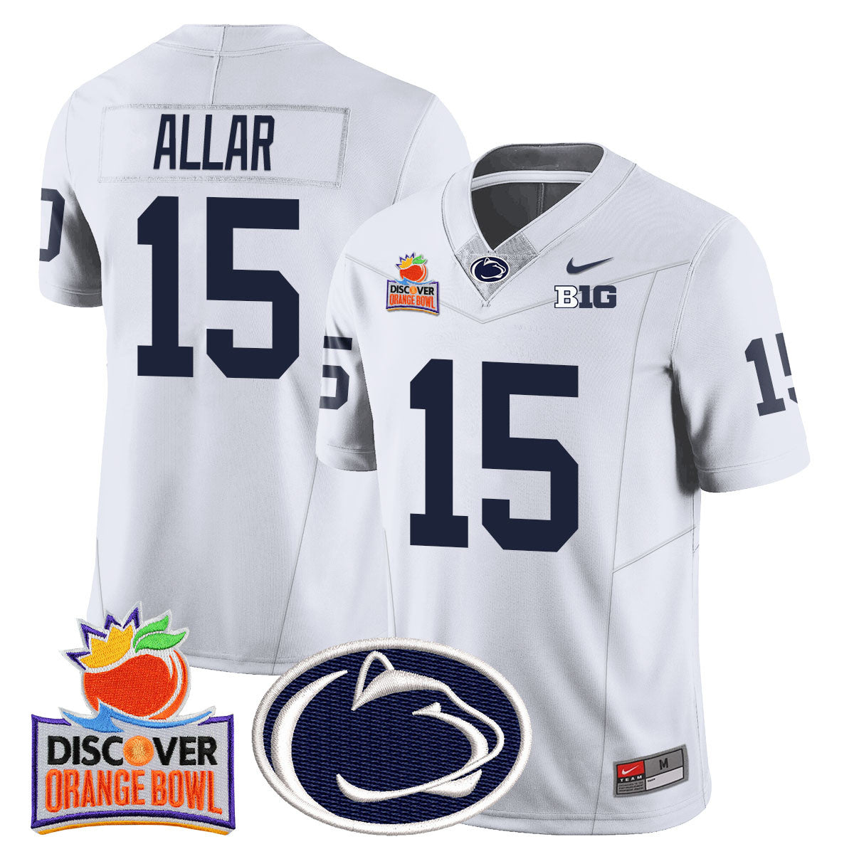 Men's Penn State Nittany Lions 2024 Orange Bowl Jersey N1 - All Stitched