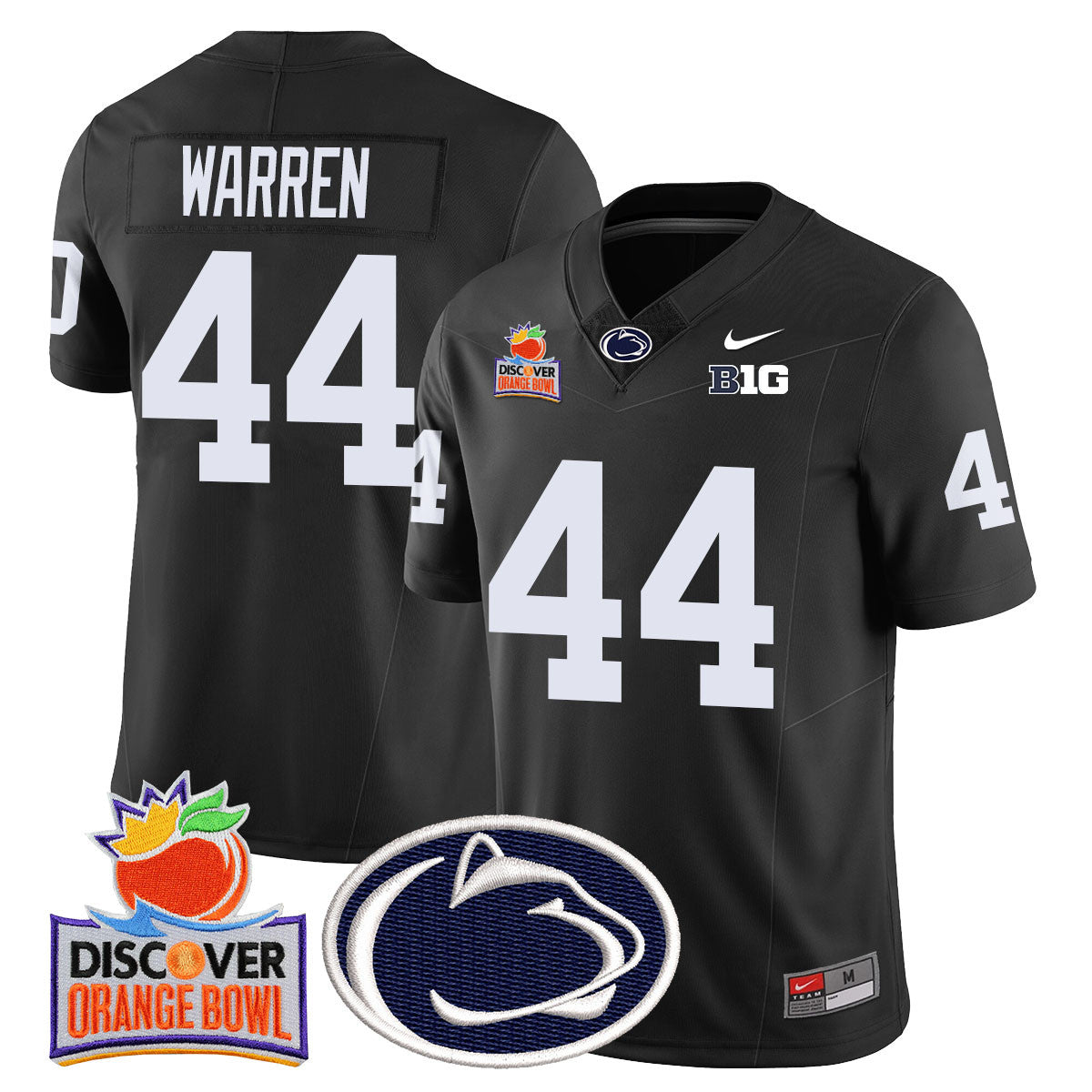 Men's Penn State Nittany Lions 2024 Orange Bowl Jersey N1 - All Stitched