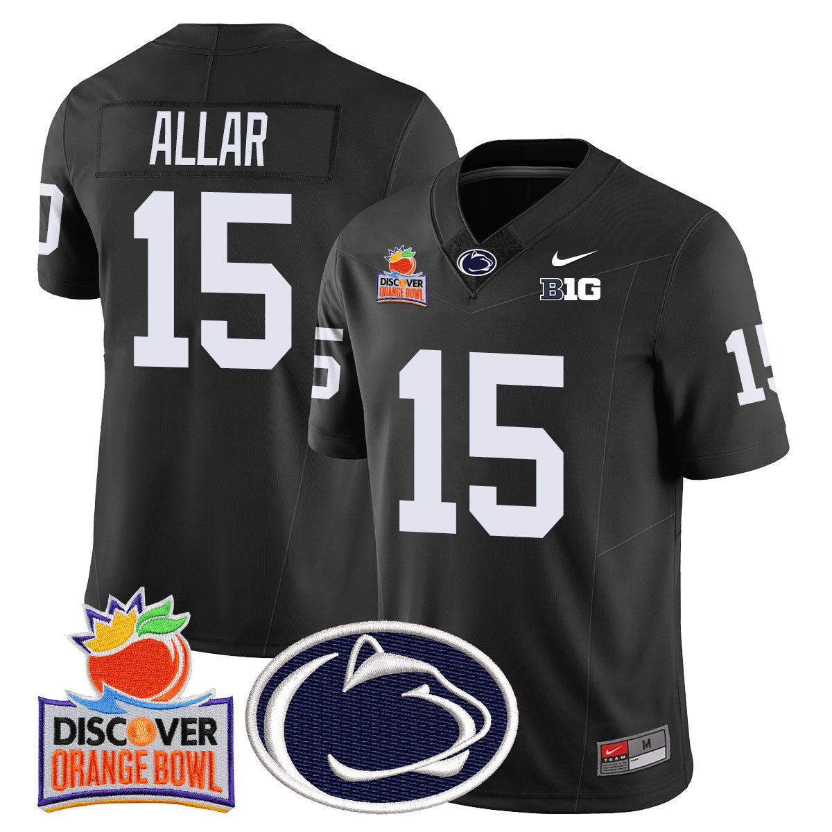 Men's Penn State Nittany Lions 2024 Orange Bowl Jersey N1 - All Stitched