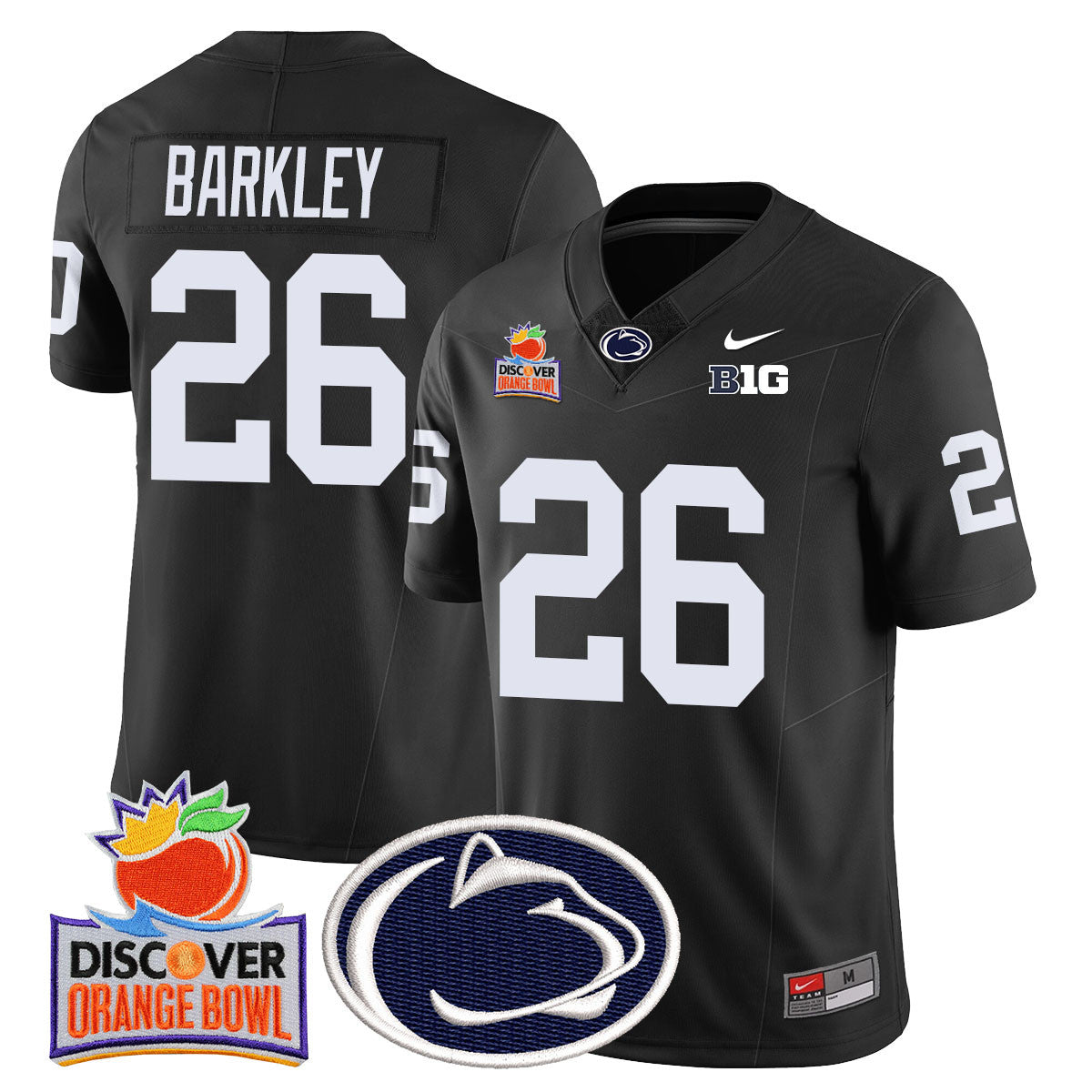Men's Penn State Nittany Lions 2024 Orange Bowl Jersey N1 - All Stitched