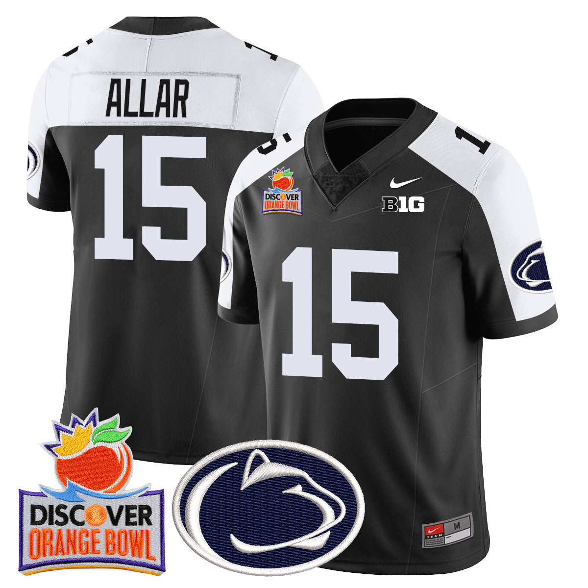 Men's Penn State Nittany Lions 2024 Orange Bowl Jersey N1 - All Stitched