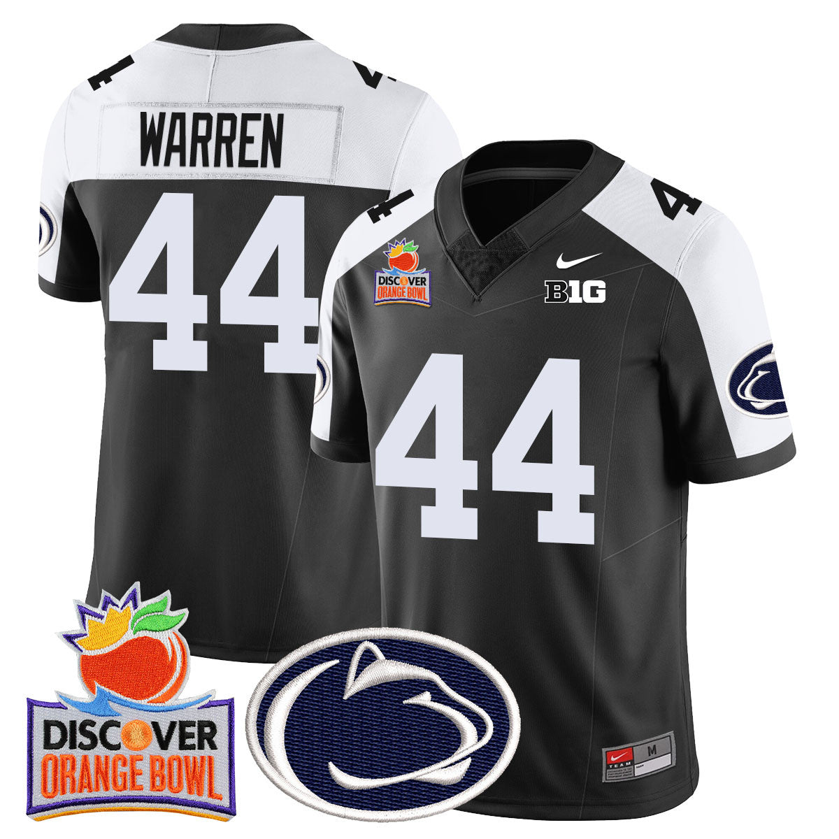 Men's Penn State Nittany Lions 2024 Orange Bowl Jersey N1 - All Stitched