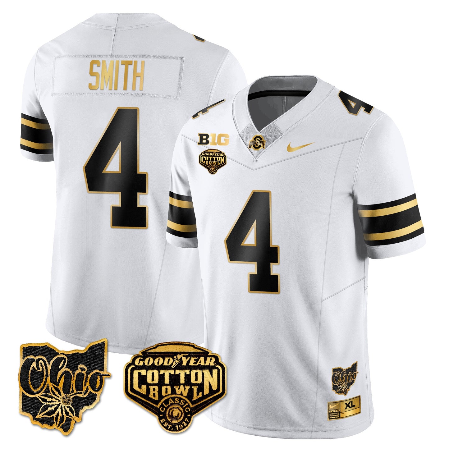 Ohio State Buckeyes 2024 Cotton Bowl Classic Jersey Gold - All Stitched