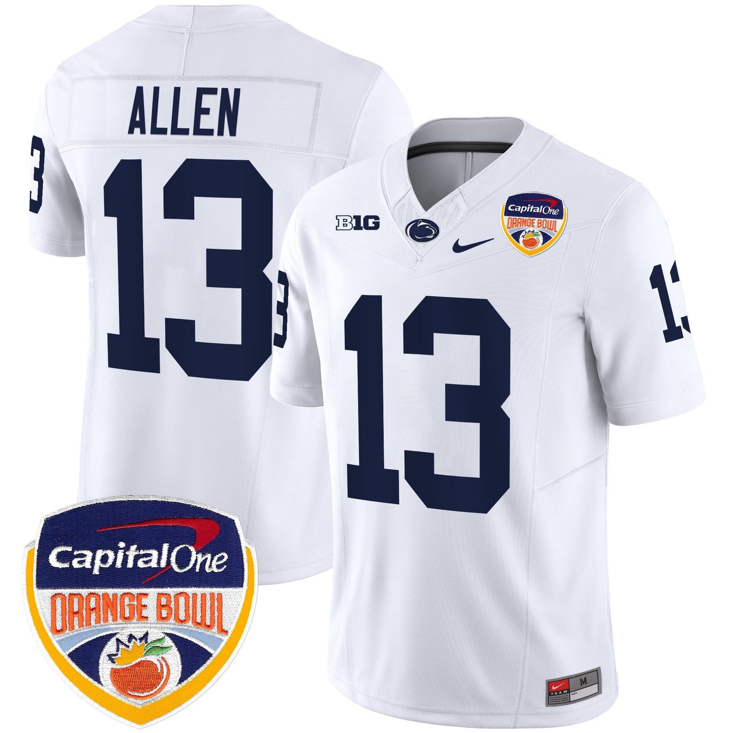 Penn State Nittany Lions Orange Bowl Patch Vapor Limited Jersey - All Stitched