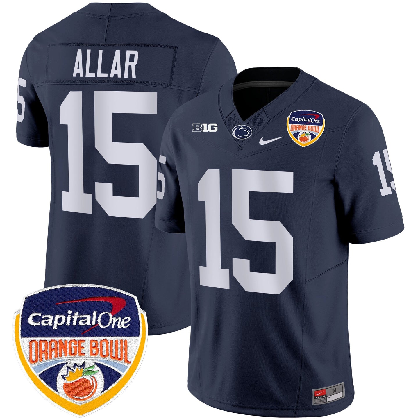 Penn State Nittany Lions Orange Bowl Patch Vapor Limited Jersey - All Stitched