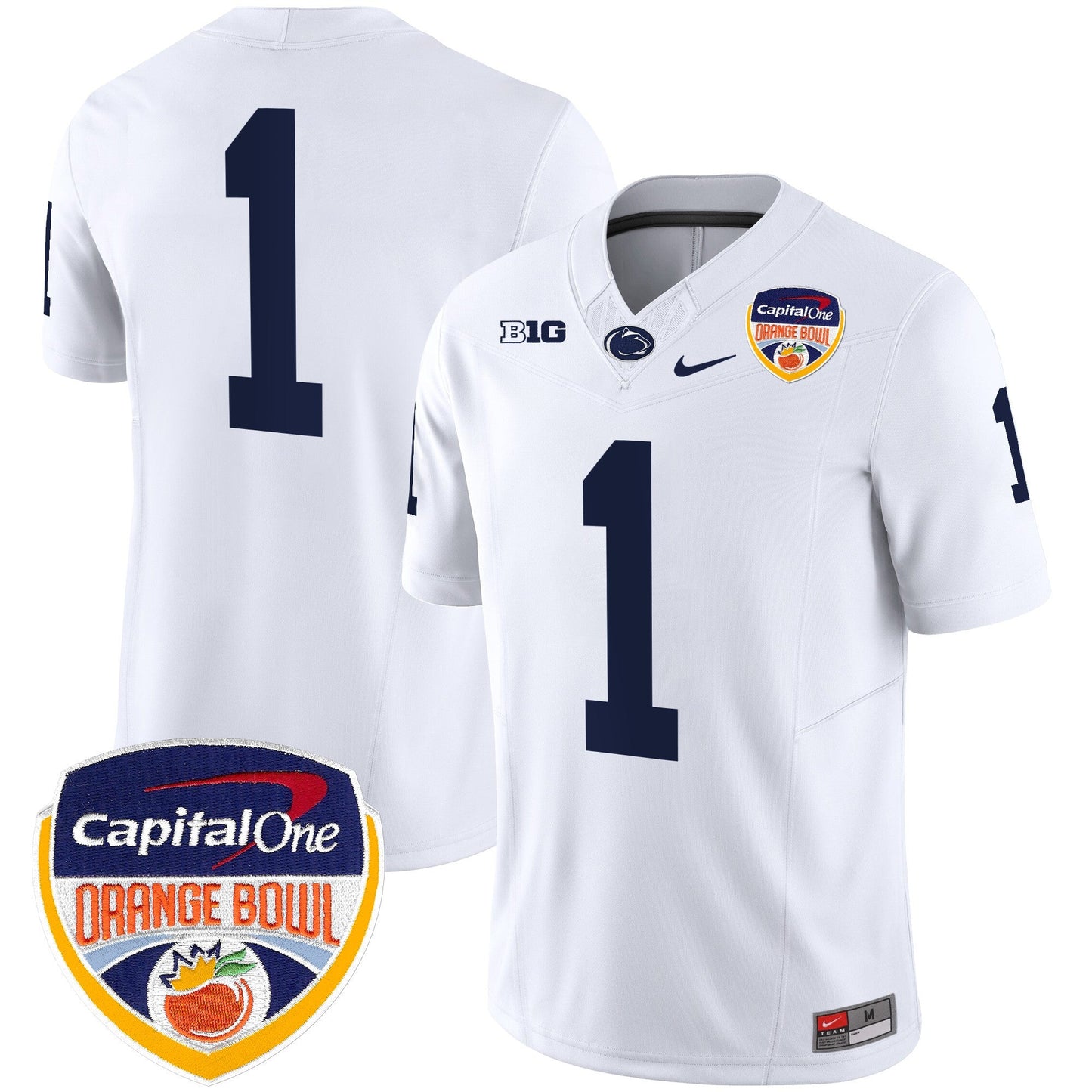Penn State Nittany Lions Orange Bowl Patch Vapor Limited Jersey - All Stitched