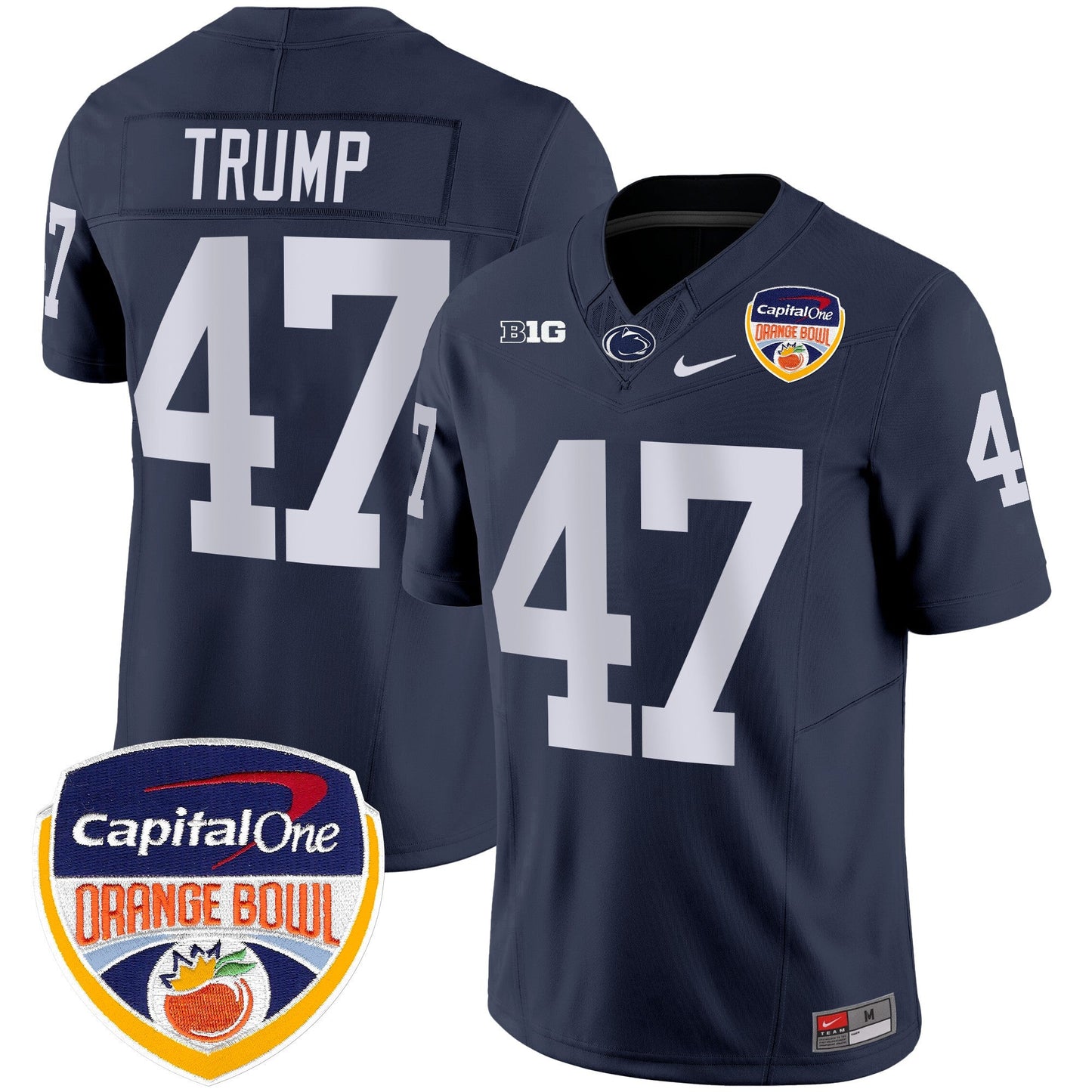 Penn State Nittany Lions Orange Bowl Patch Vapor Limited Jersey - All Stitched