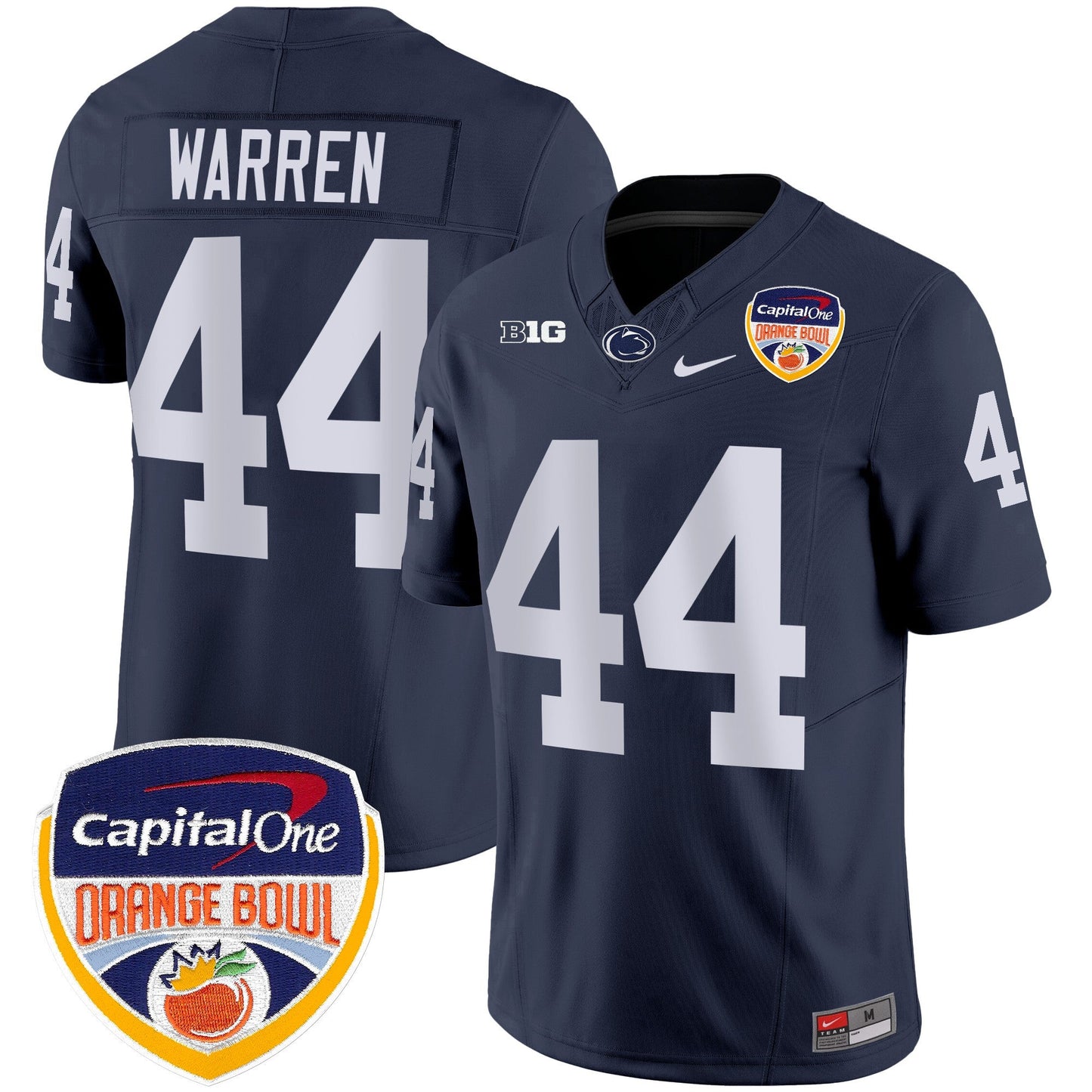 Penn State Nittany Lions Orange Bowl Patch Vapor Limited Jersey - All Stitched