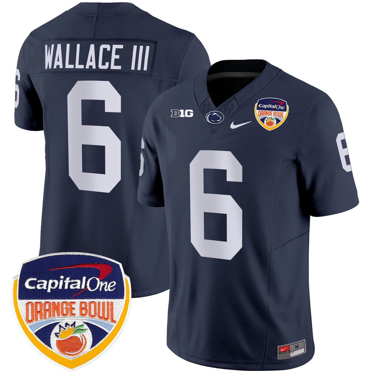 Penn State Nittany Lions Orange Bowl Patch Vapor Limited Jersey - All Stitched