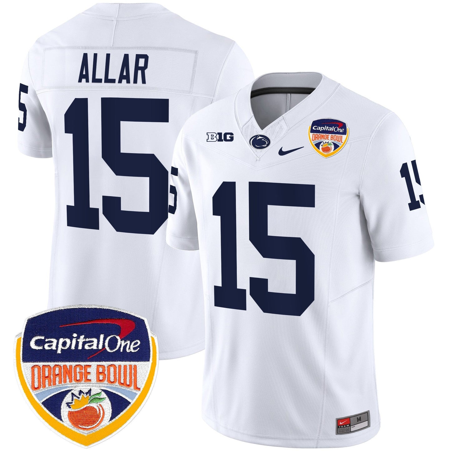 Penn State Nittany Lions Orange Bowl Patch Vapor Limited Jersey - All Stitched