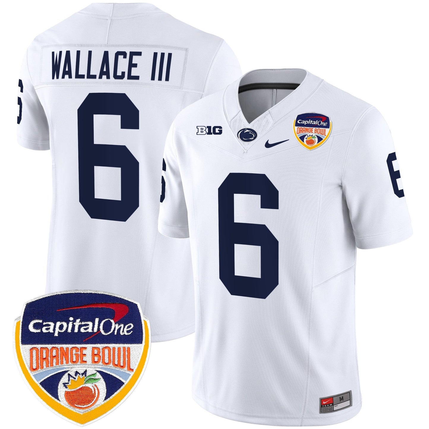 Penn State Nittany Lions Orange Bowl Patch Vapor Limited Jersey - All Stitched