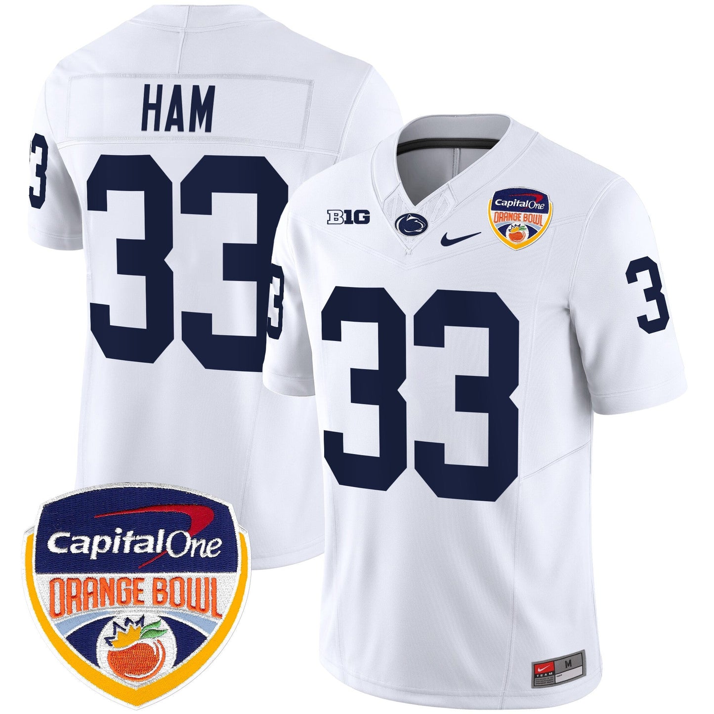 Penn State Nittany Lions Orange Bowl Patch Vapor Limited Jersey - All Stitched