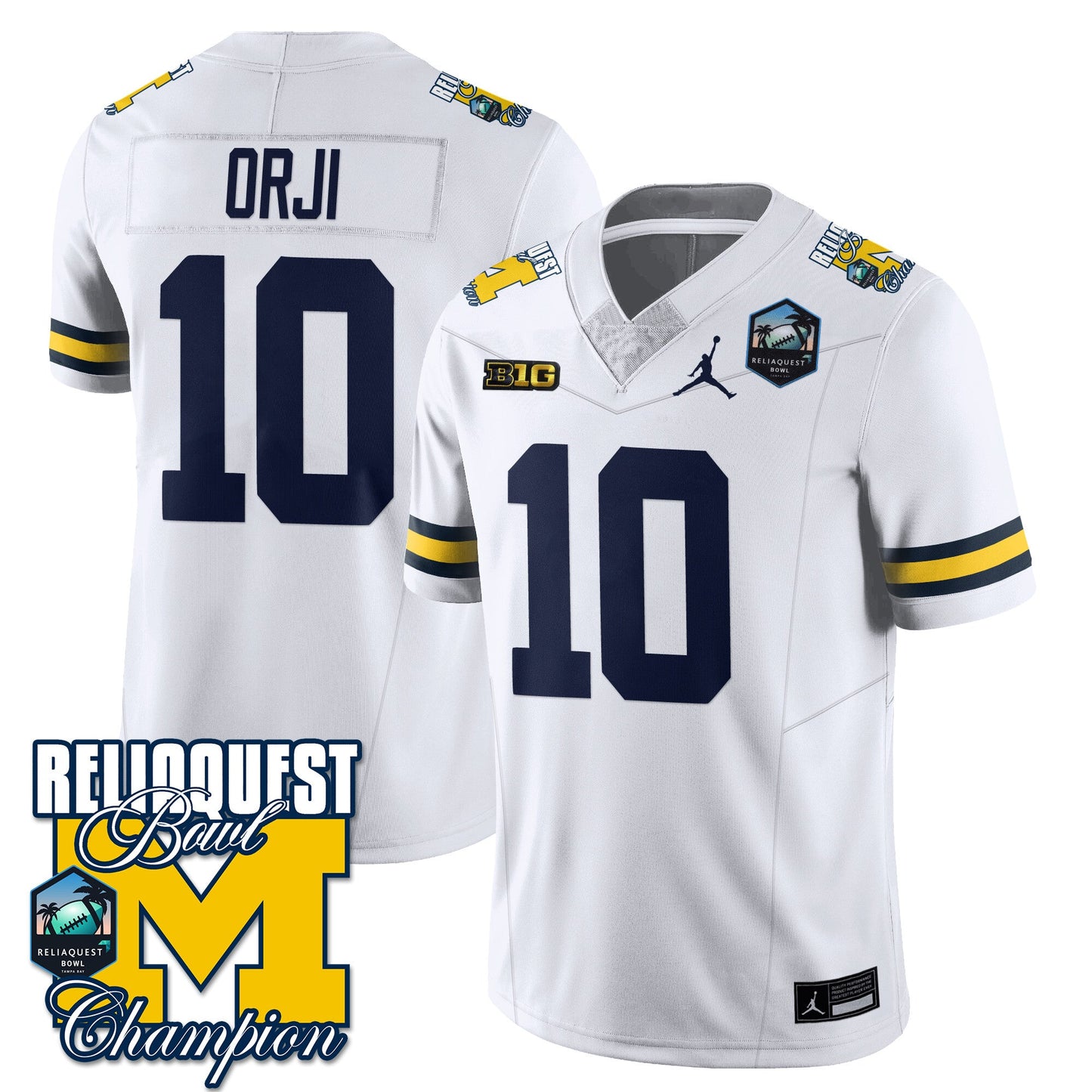 Michigan Wolverines 2024 ReliaQuest Bowl Champions Jersey - All Stitched