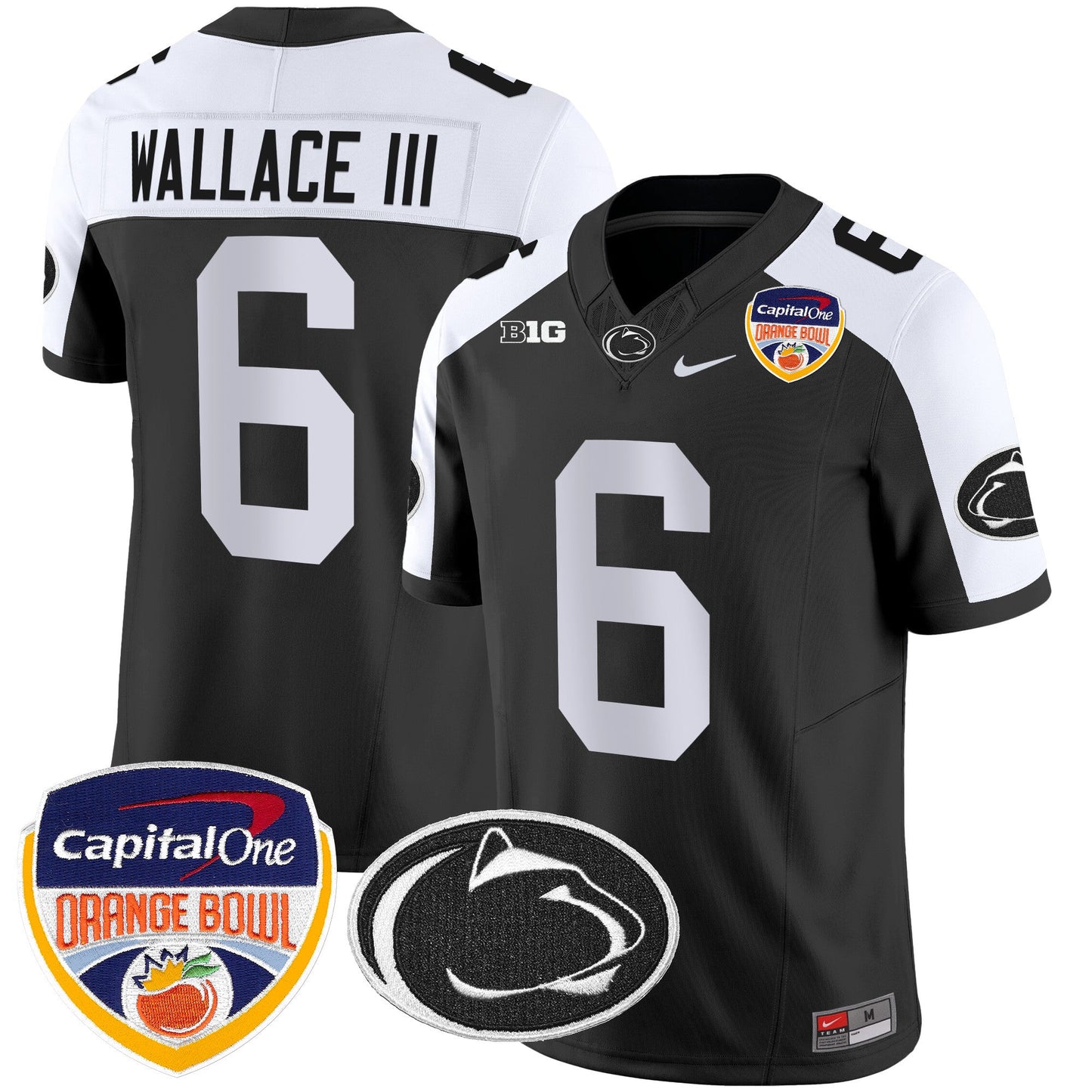 Penn State Nittany Lions Orange Bowl Patch Vapor Limited Jersey - All Stitched