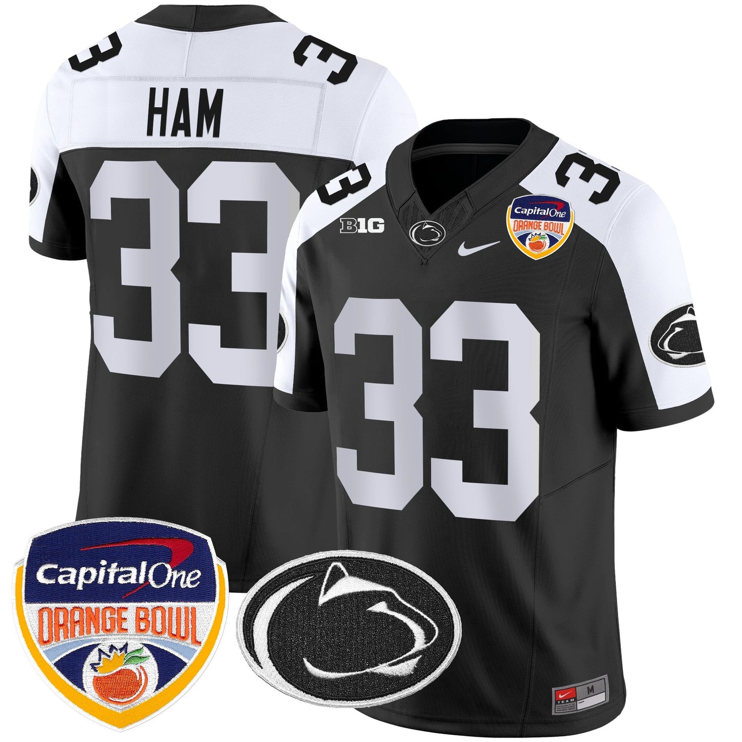Penn State Nittany Lions Orange Bowl Patch Vapor Limited Jersey - All Stitched