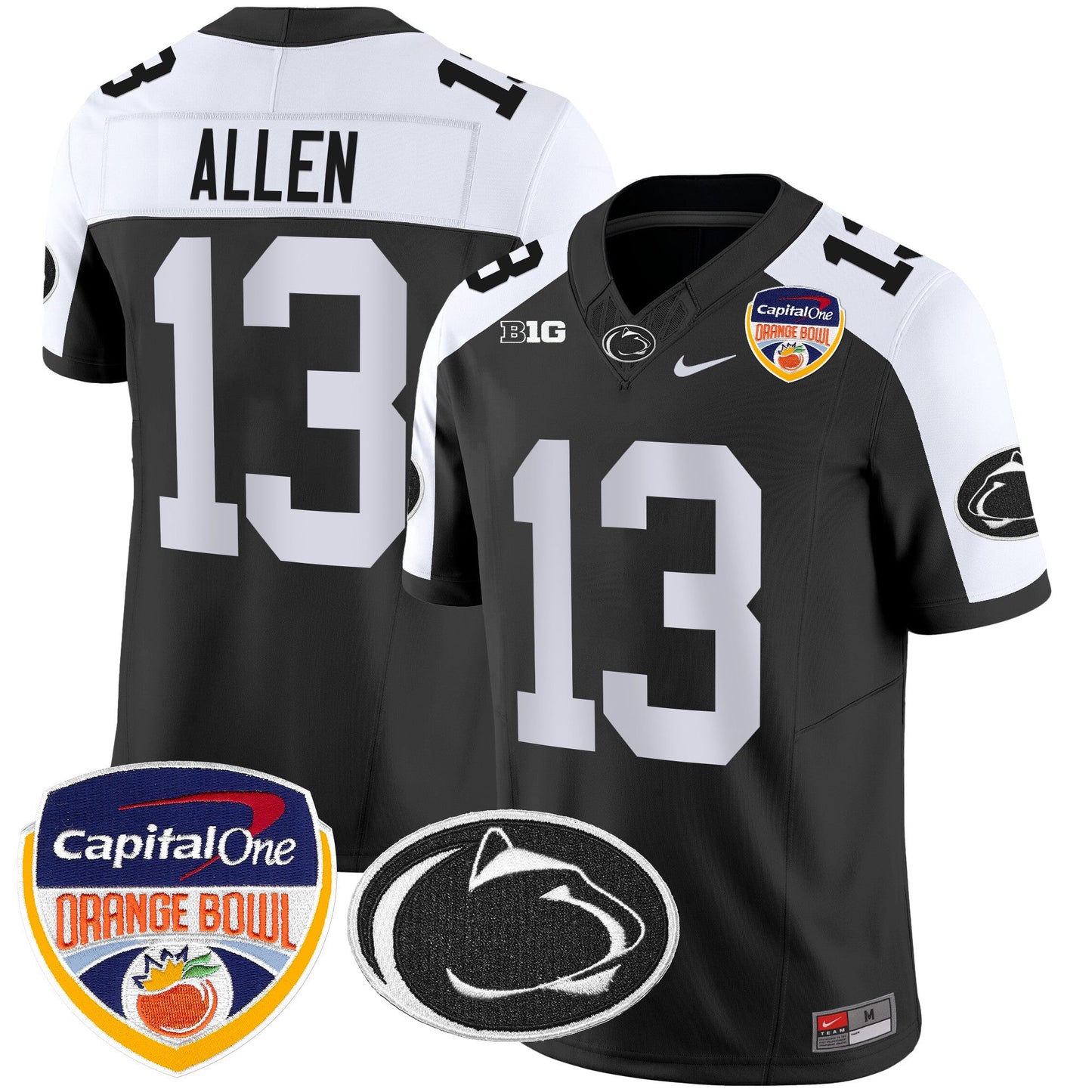 Penn State Nittany Lions Orange Bowl Patch Vapor Limited Jersey - All Stitched