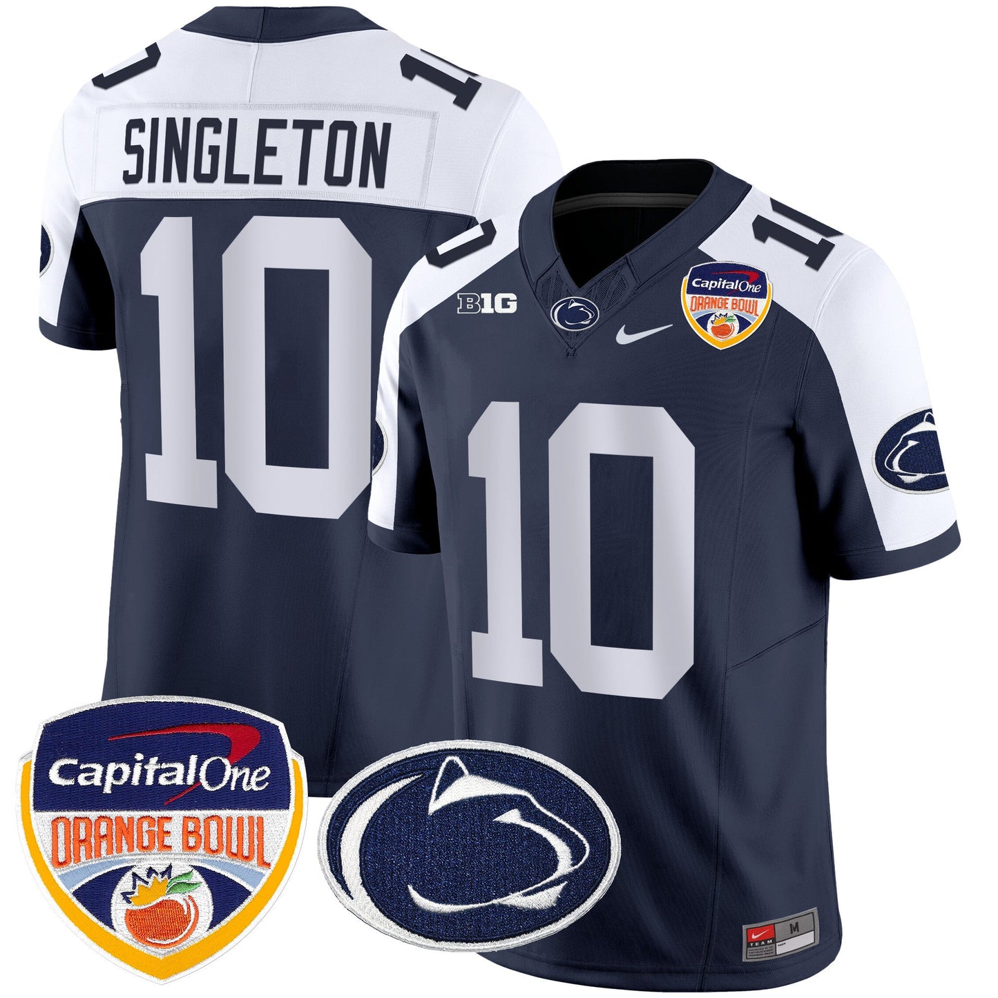 Penn State Nittany Lions Orange Bowl Patch Vapor Limited Jersey - All Stitched