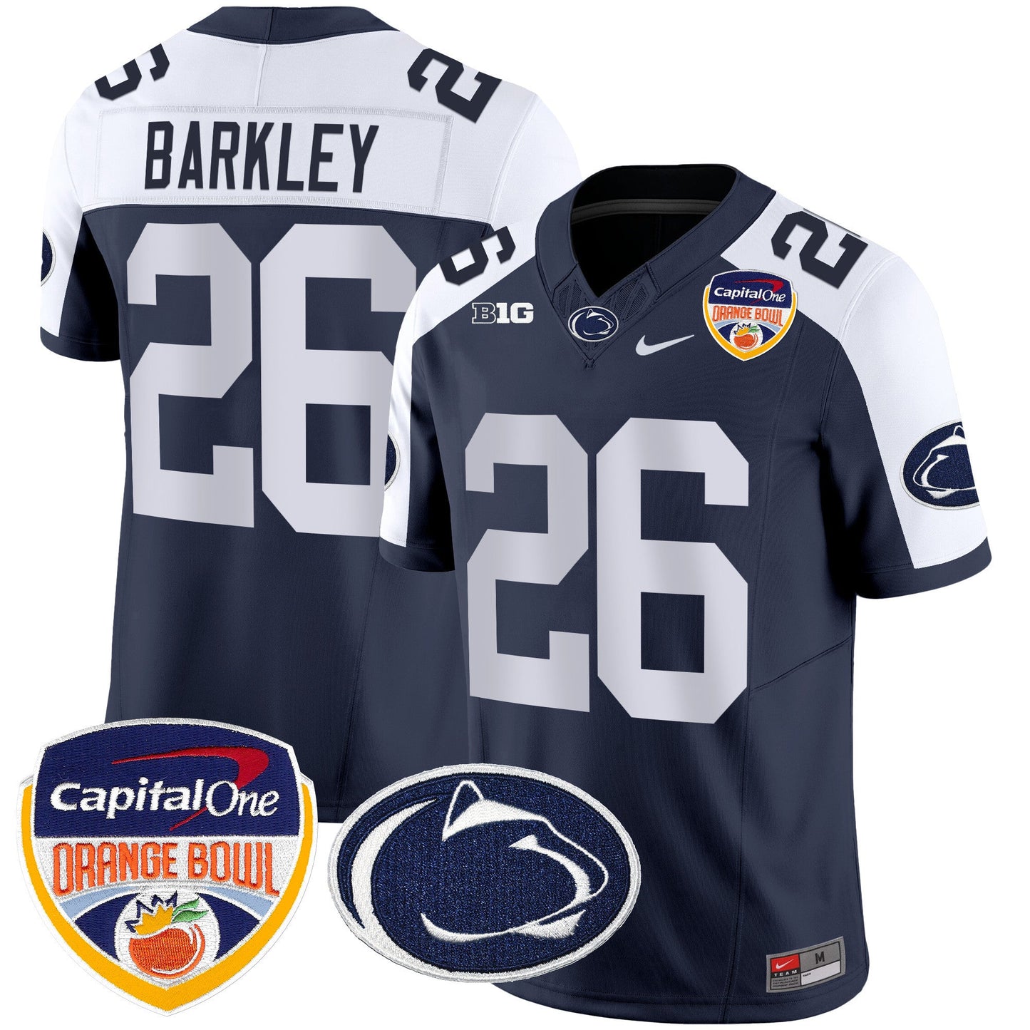 Penn State Nittany Lions Orange Bowl Patch Vapor Limited Jersey - All Stitched