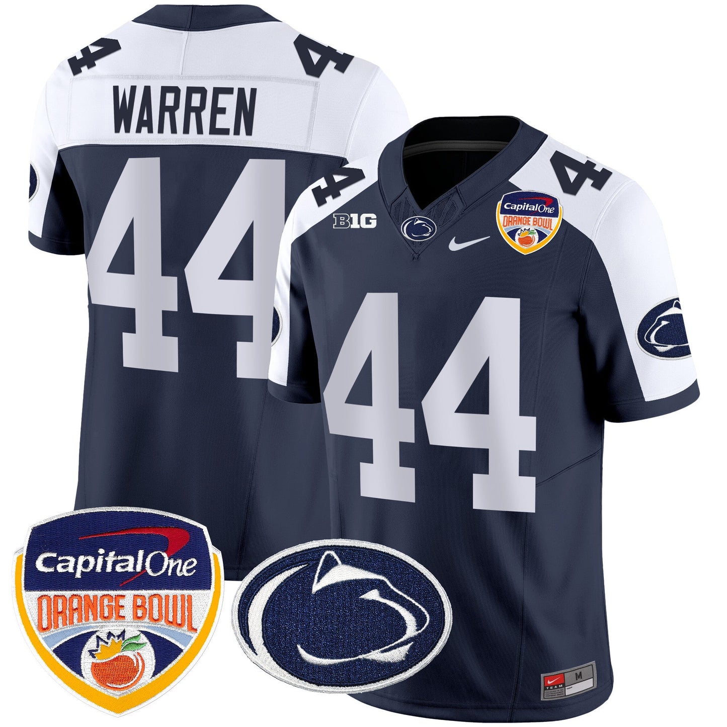 Penn State Nittany Lions Orange Bowl Patch Vapor Limited Jersey - All Stitched