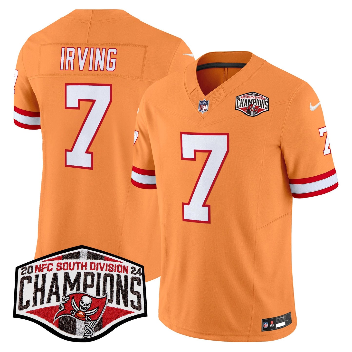 Tampa Bay Buccaneers Throwback 2024 NFC South Division Champions Patch Vapor Limited Jersey - All Stitched