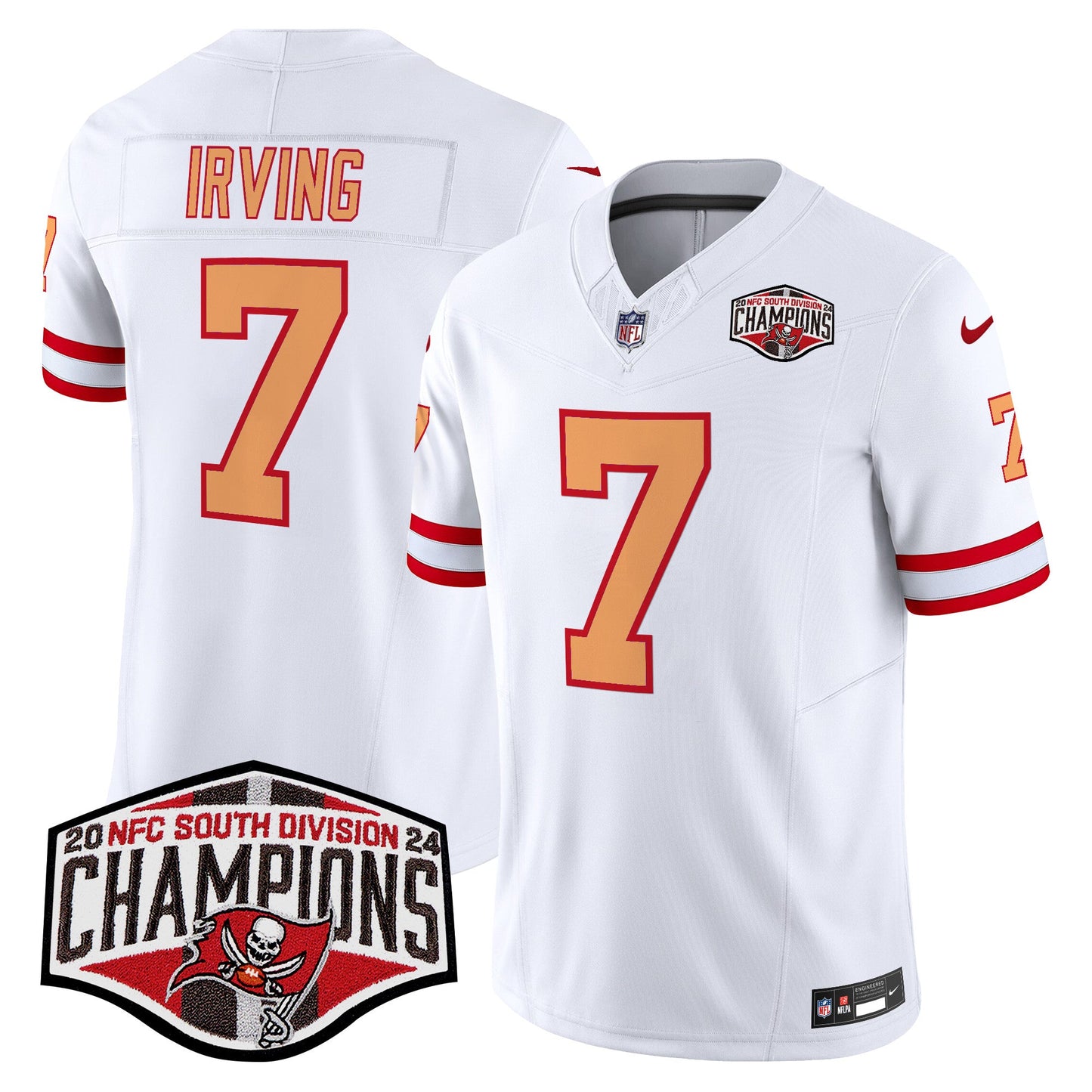 Tampa Bay Buccaneers Throwback 2024 NFC South Division Champions Patch Vapor Limited Jersey - All Stitched