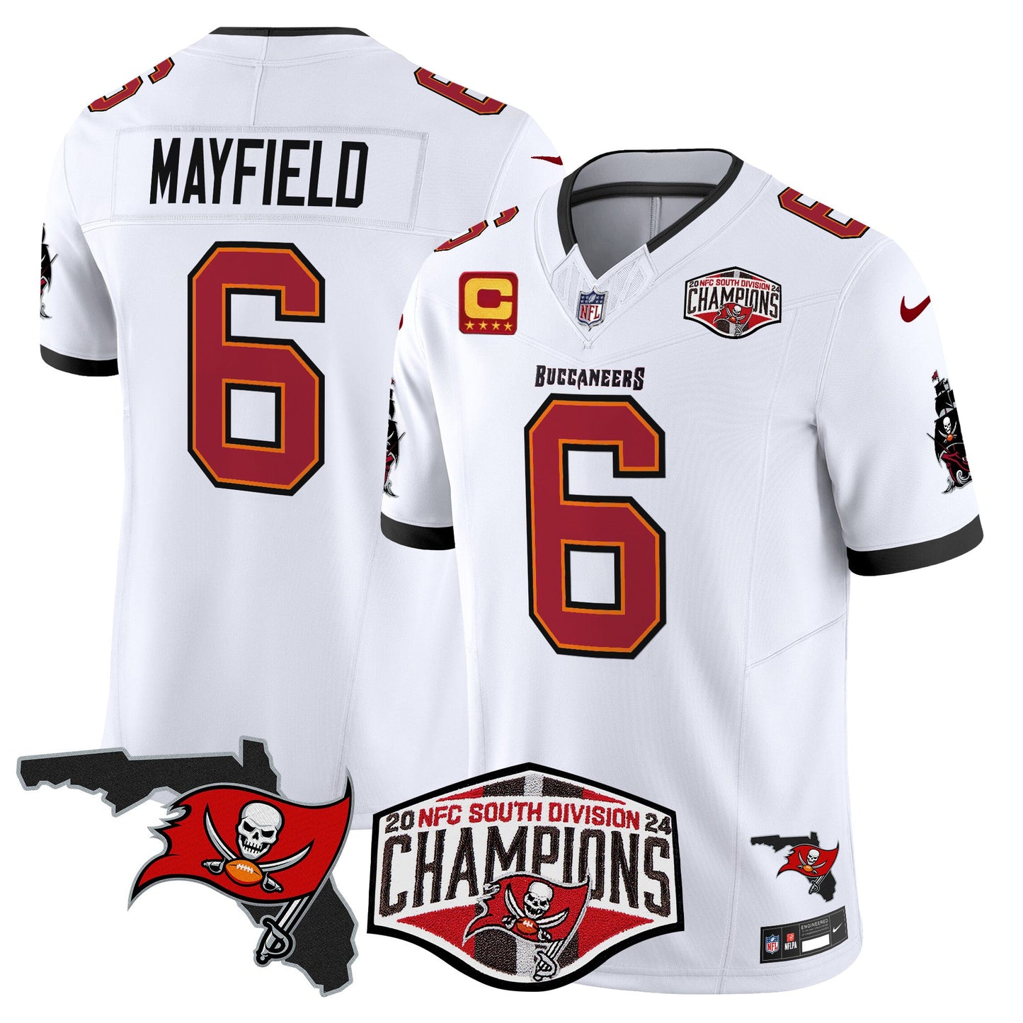 Buccaneers 2024 NFC South Division Champions Patch Vapor Limited Jersey - All Stitched