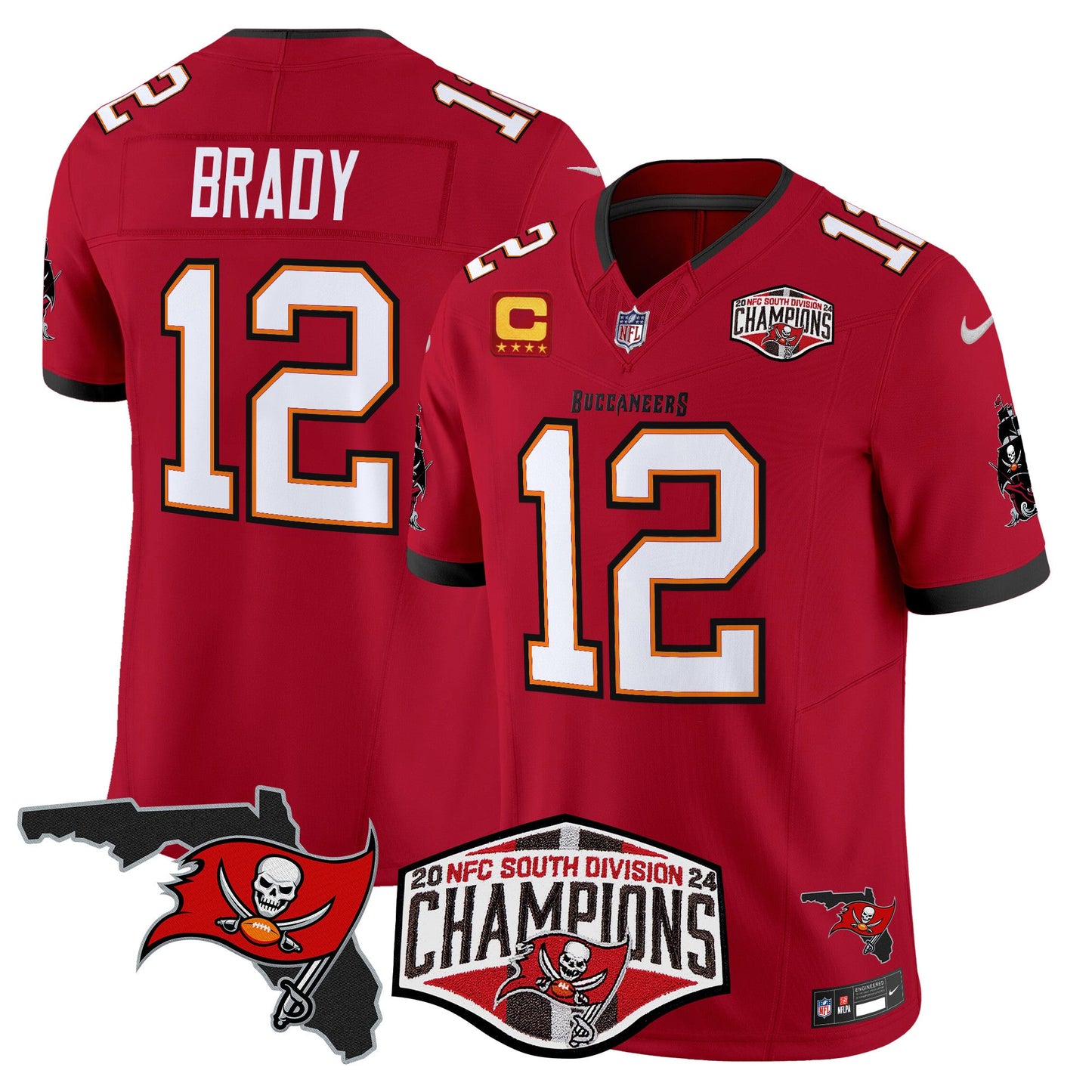 Buccaneers 2024 NFC South Division Champions Patch Vapor Limited Jersey - All Stitched