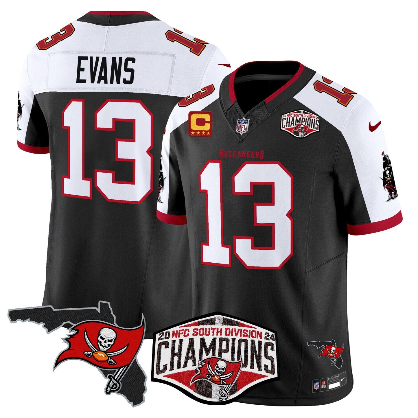Buccaneers 2024 NFC South Division Champions Patch Vapor Limited Jersey - All Stitched