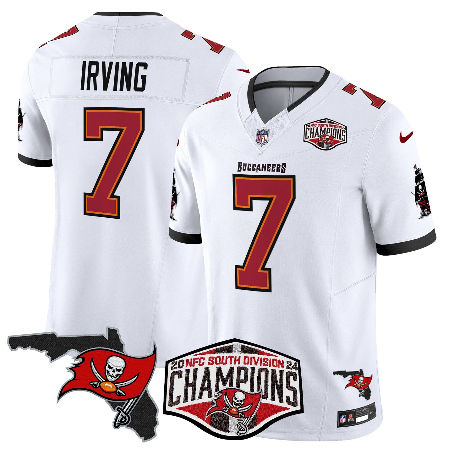 Buccaneers 2024 NFC South Division Champions Patch Vapor Limited Jersey - All Stitched