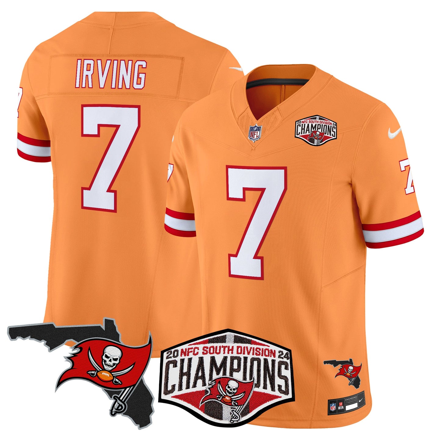 Buccaneers 2024 NFC South Division Champions Patch Vapor Limited Jersey - All Stitched