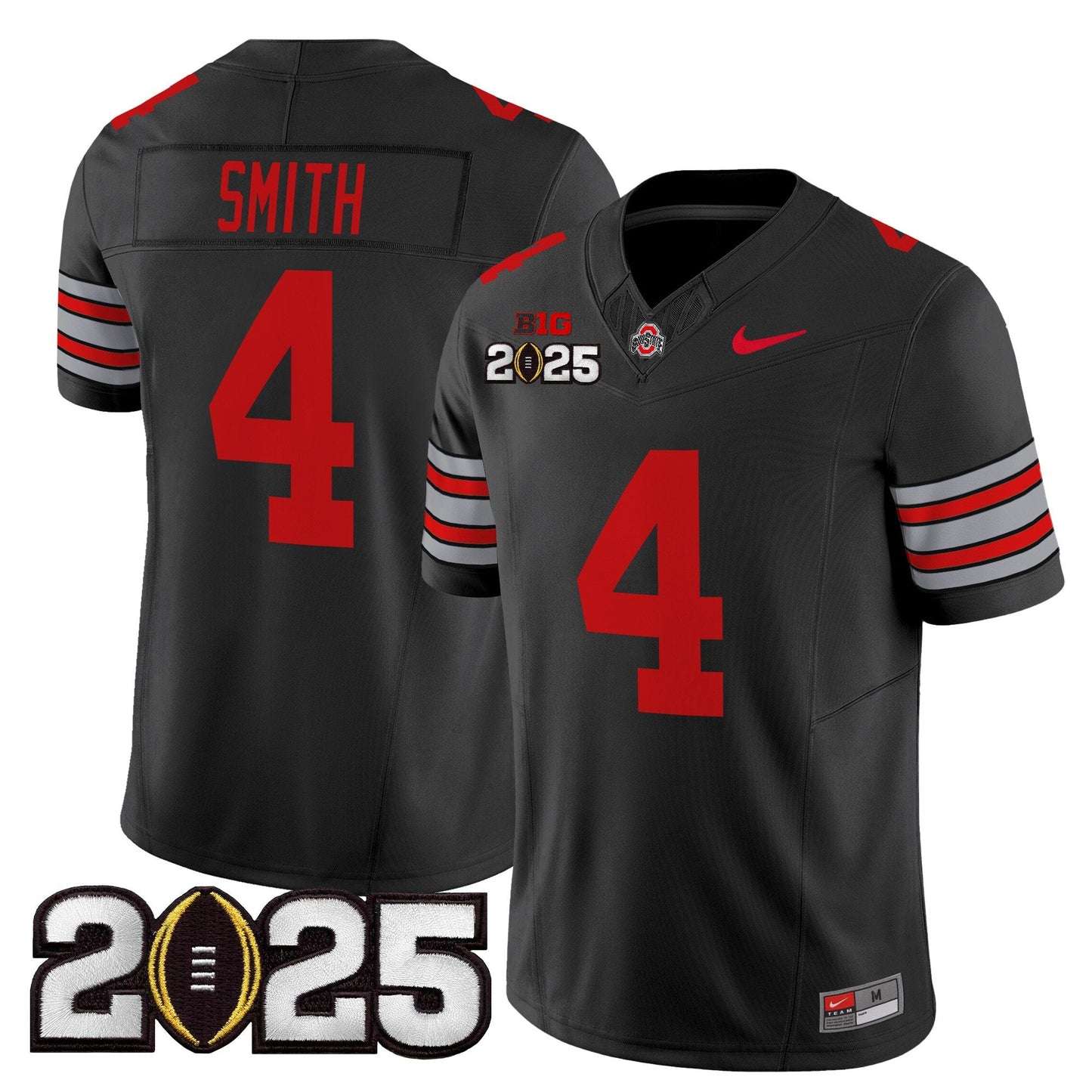 Ohio State Buckeyes 'Heritage Stripe' 2025 CFP Final Patch Vapor Limited Jersey - All Stitched