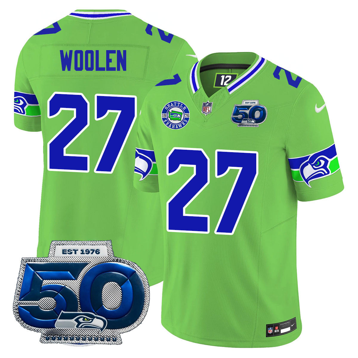 Men's Seattle Seahawks 50th Season Vapor Limited Jersey - All Stitched