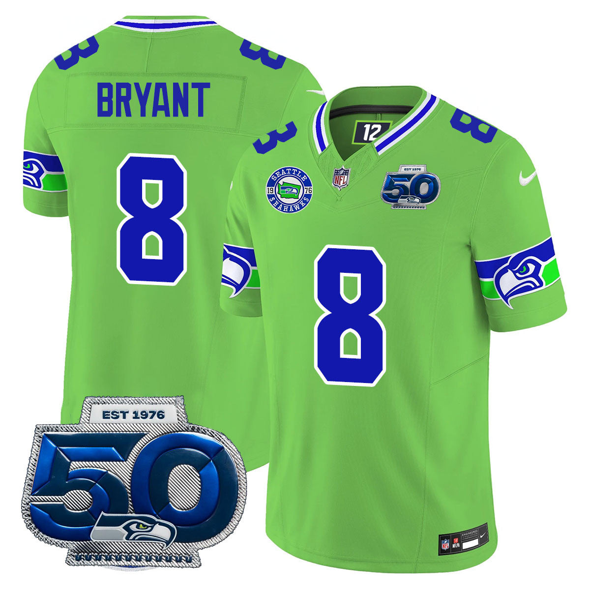 Men's Seattle Seahawks 50th Season Vapor Limited Jersey - All Stitched