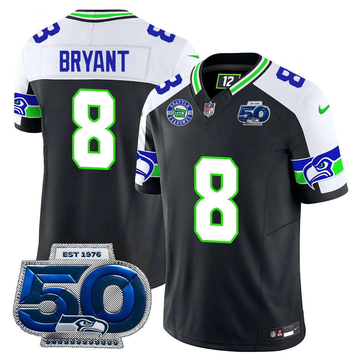 Men's Seattle Seahawks 50th Season Vapor Limited Jersey - All Stitched