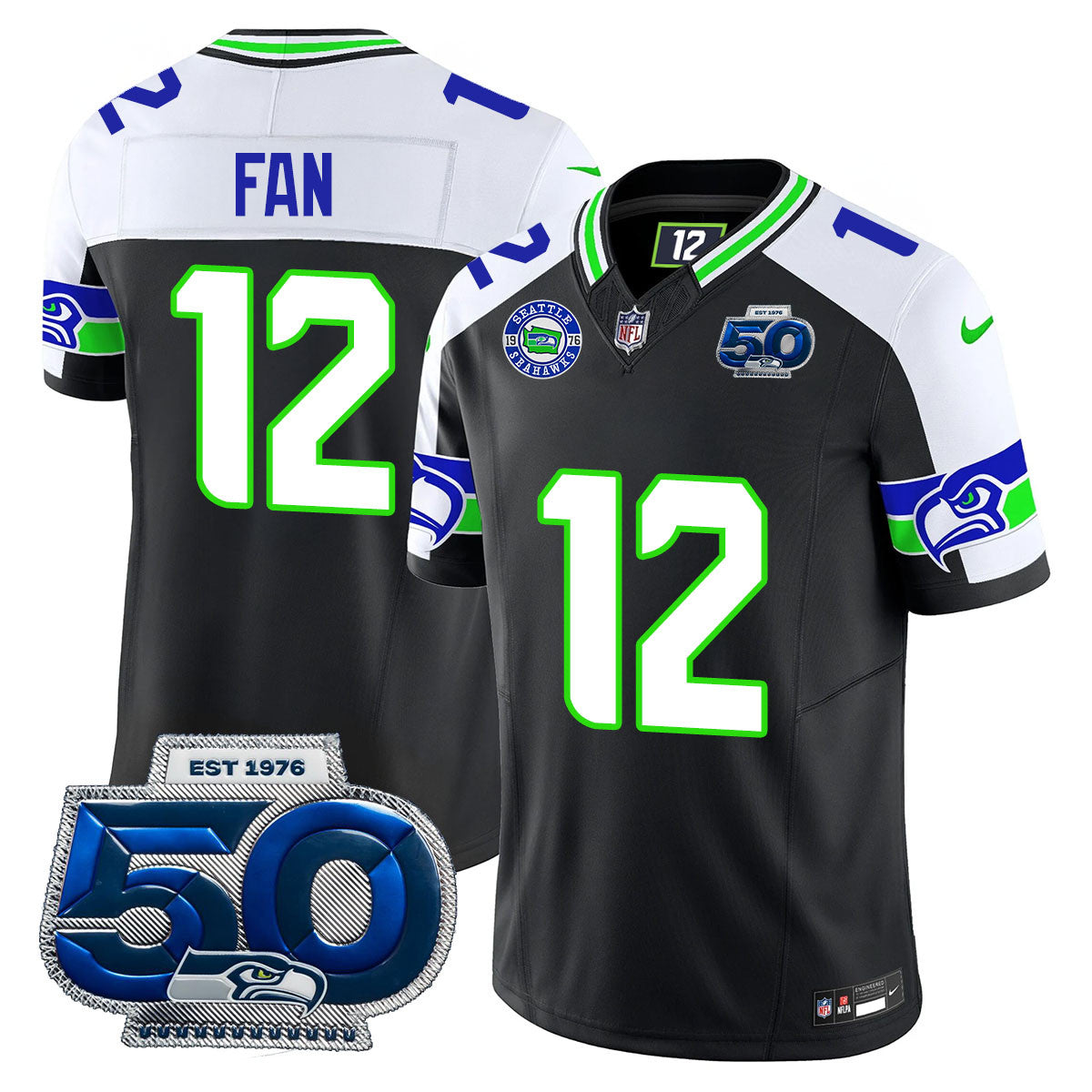 Men's Seattle Seahawks 50th Season Vapor Limited Jersey - All Stitched