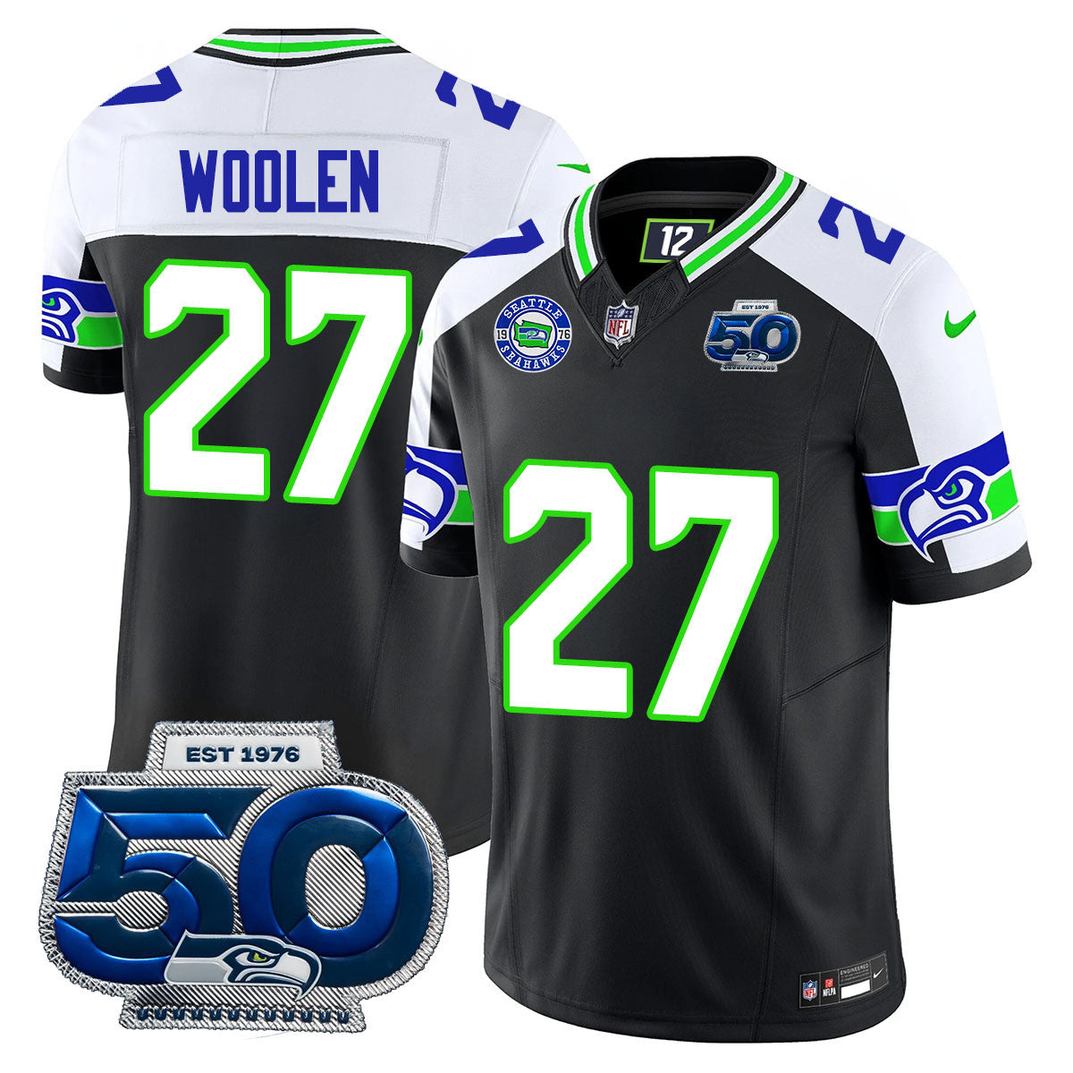 Men's Seattle Seahawks 50th Season Vapor Limited Jersey - All Stitched