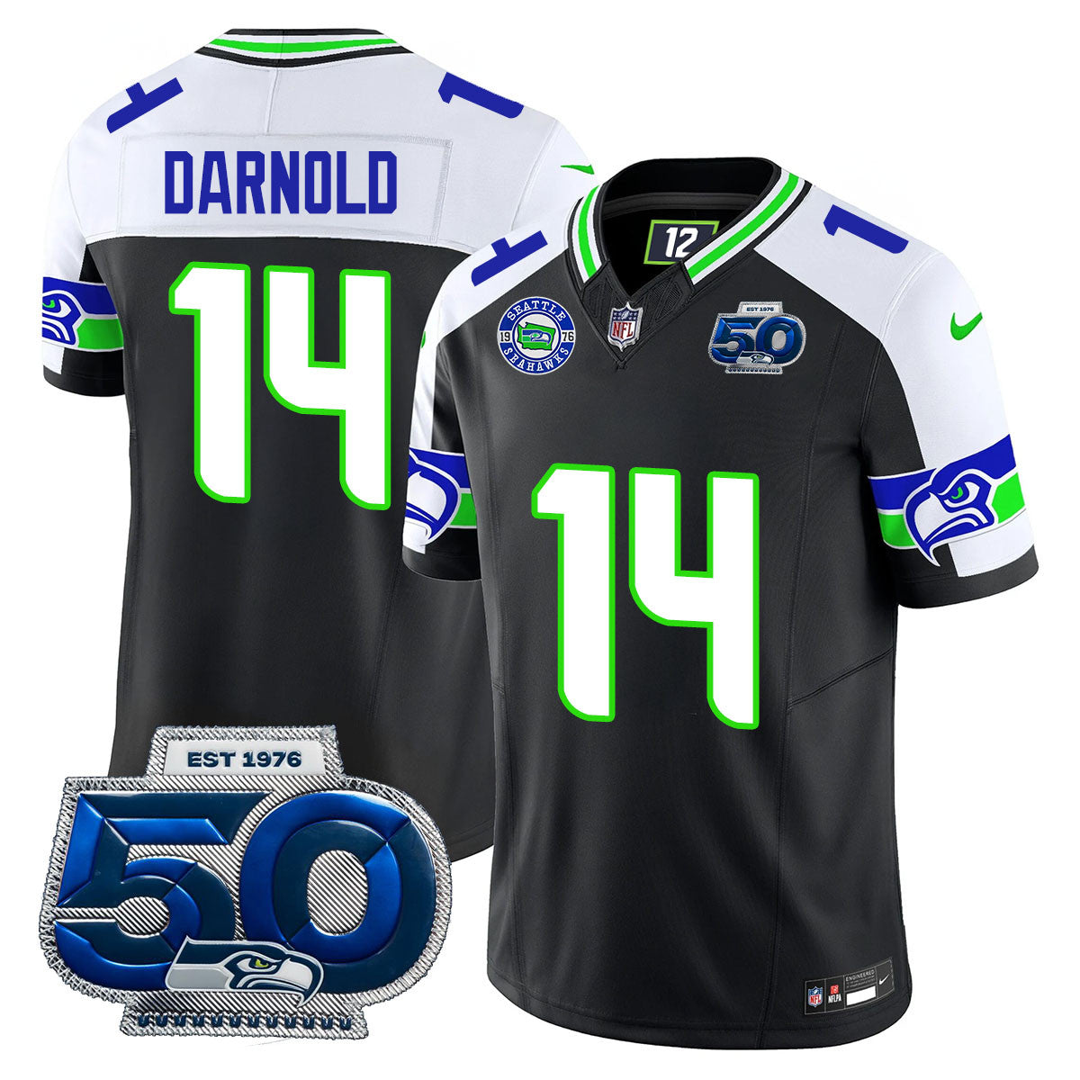 Men's Seattle Seahawks 50th Season Vapor Limited Jersey - All Stitched