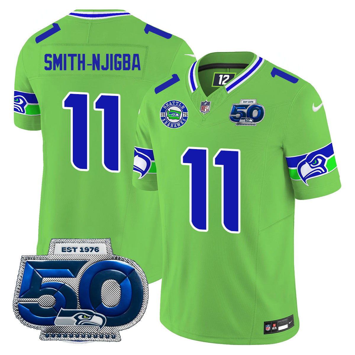 Men's Seattle Seahawks 50th Season Vapor Limited Jersey - All Stitched