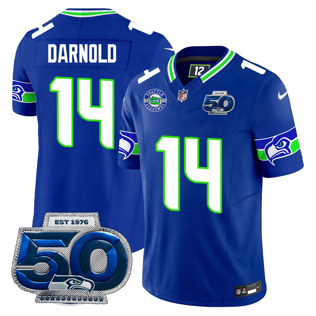 Men's Seattle Seahawks 50th Season Vapor Limited Jersey - All Stitched