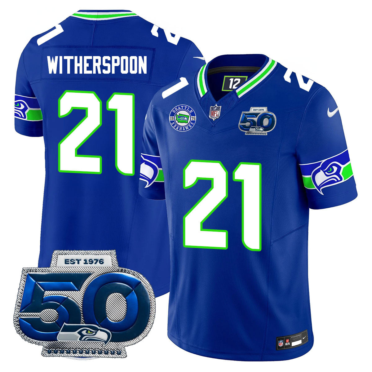 Men's Seattle Seahawks 50th Season Vapor Limited Jersey - All Stitched