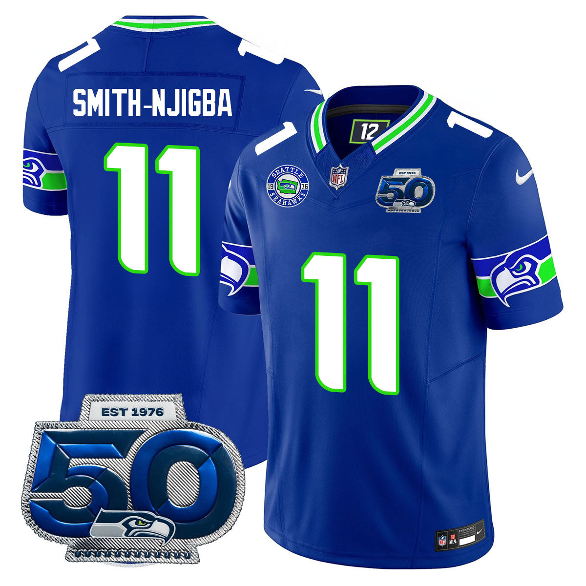 Men's Seattle Seahawks 50th Season Vapor Limited Jersey - All Stitched