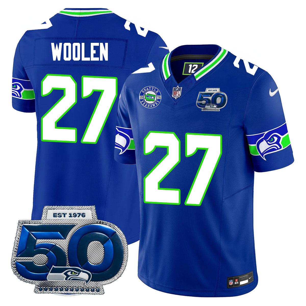 Men's Seattle Seahawks 50th Season Vapor Limited Jersey - All Stitched